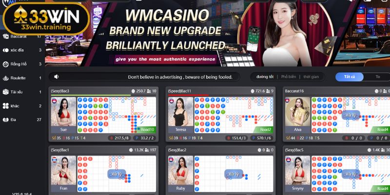 Khám phá sảnh WM Gaming 33WIN
